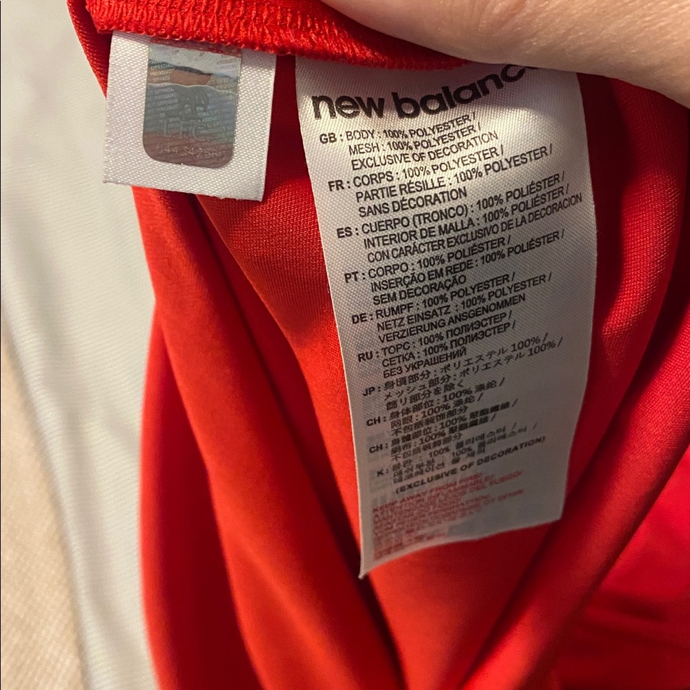 New Balance Red Liverpool FC Home Jersey with White Logos - Picture 7 of 7
